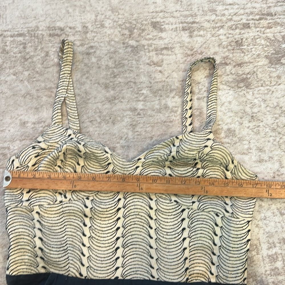 Anthropologie Lilka Black and Cream Sleeveless romper size medium - Picture 7 of 9